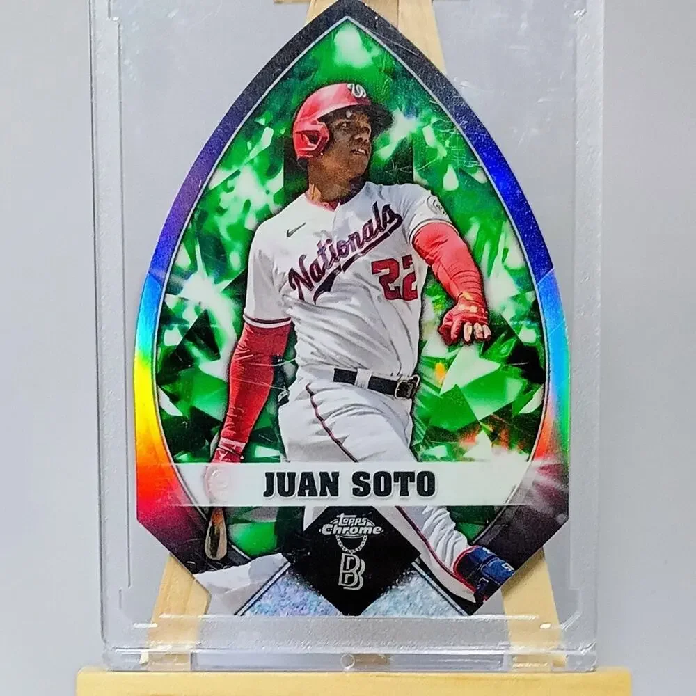 Topps Chrome #BBDC-5 Ben Baller Diamond Die Cut Green Juan Soto SP 05/99 - Picture 2 of 7